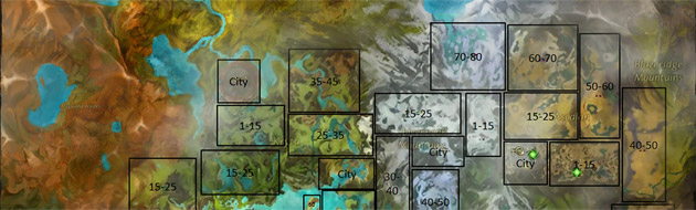 Guild Wars 2 Tyria level map