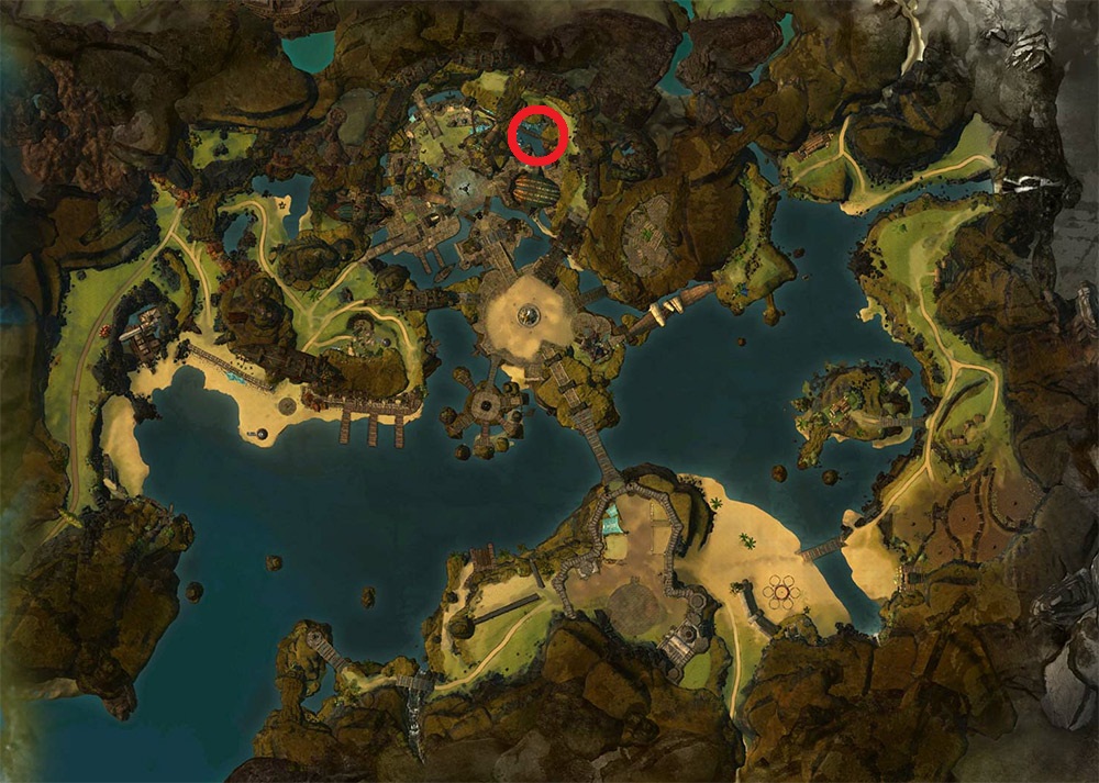 Map of the entrance to trolls end
