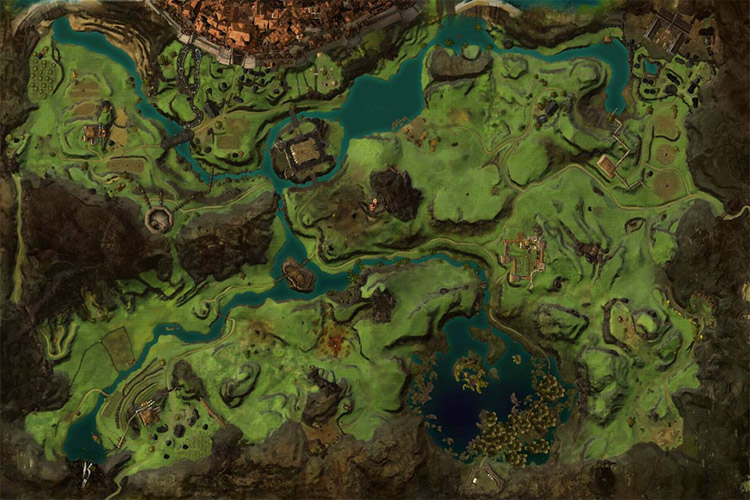 map of Queensdale