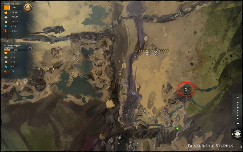 Juvenile_Armor_Fish_location_Blazeridge_Steppes_gw2 Guild Wars 2 Life